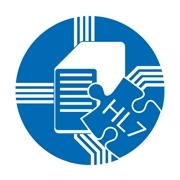 Icon Vigilant Bridge (Rechner und Puzzleteil auf Blau)
