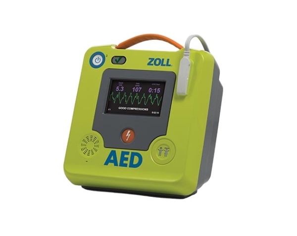 AED 3 auf weißem Hintergrund