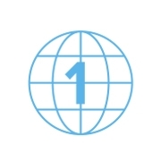 Icon Zahl 1 in Globus