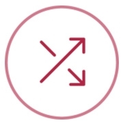 Icon mit zwei Pfeilen, einer nach oben und einer nach unten