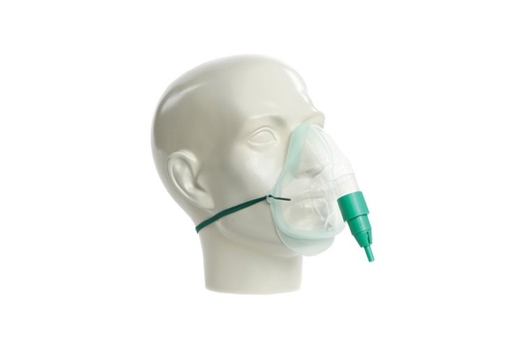 Mannequin-Kopf mit Sauerstoff-Maske