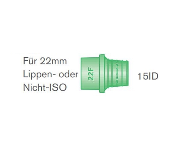 Grafik: Elastomer-Soft-Konnektor 15ID – für 22mm Lippen oder Nicht-ISO-Konnektor 