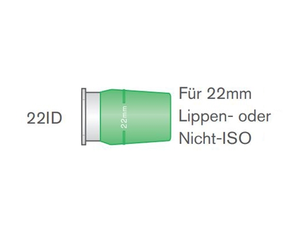 Grafik: Elastomer-Soft-Konnektor 22ID – für 22mm Lippen oder Nicht-ISO-Konnektor