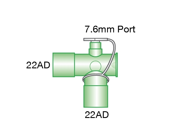 Winkeladapter 22AD - 22AD + 7.6mm Öffnung
